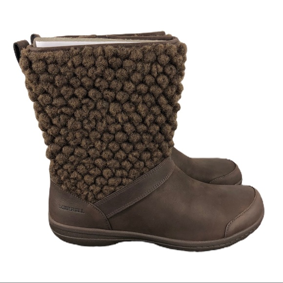 🆕 Merrell Encore Kassie Tall Leather & Wool Boots - Picture 3 of 7